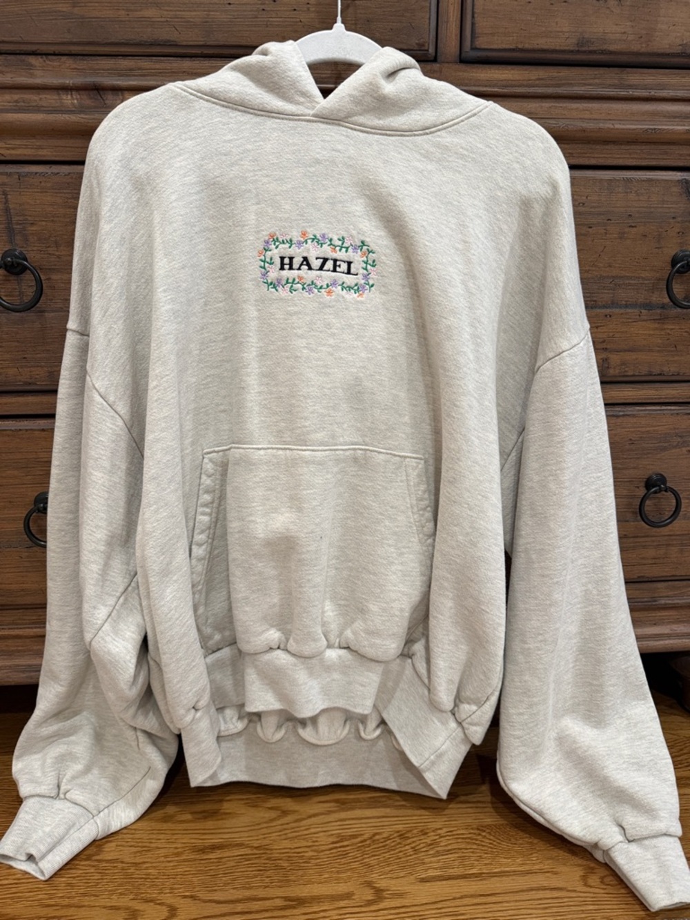 Hazel Hoodie with Floral Logo NWOT